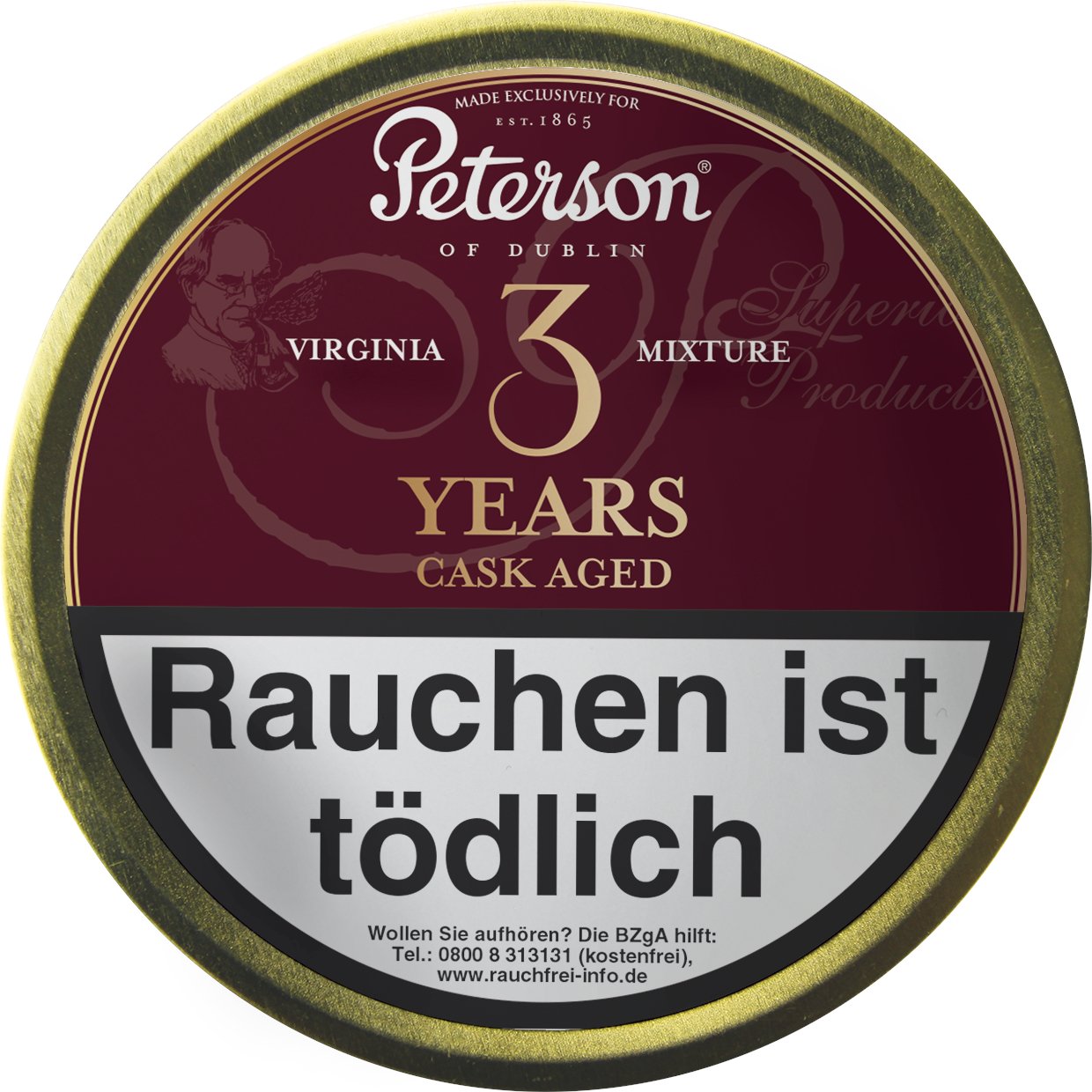 Peterson Pipe Tobacco 3 Years Cask Aged Virginia Mixture 50g Dose ...