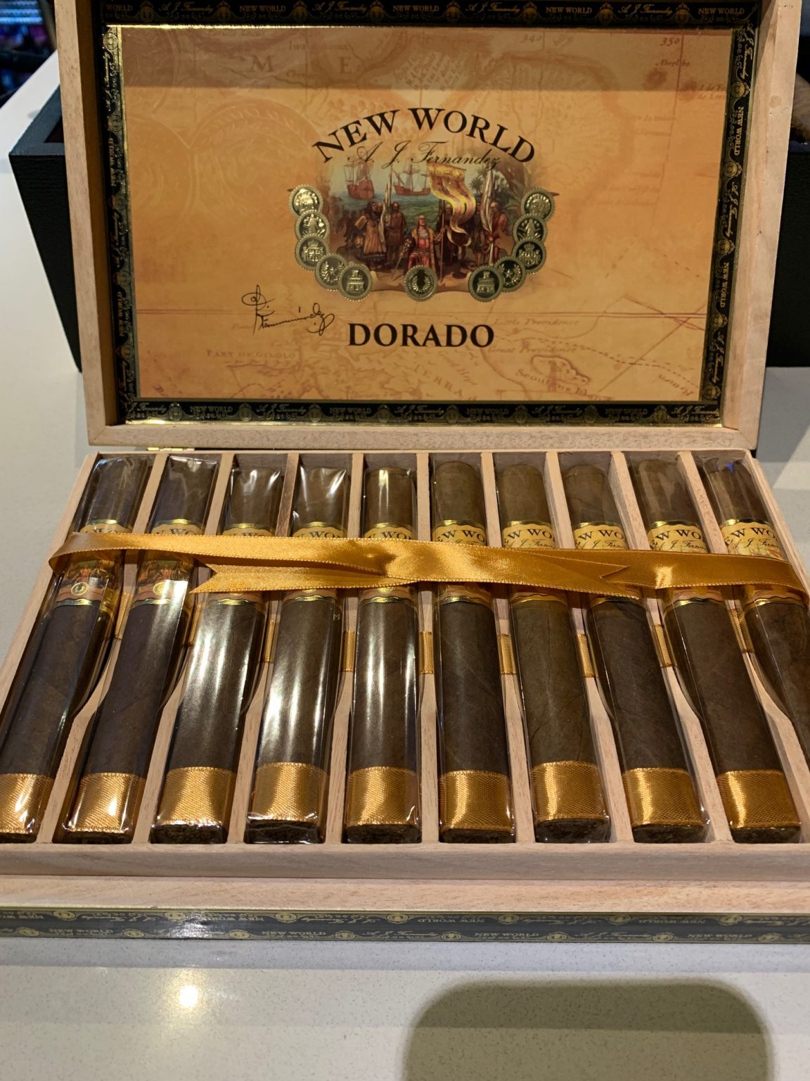 AJ Fernandez New World Dorado Figurado - Cigar Cellar of Miami