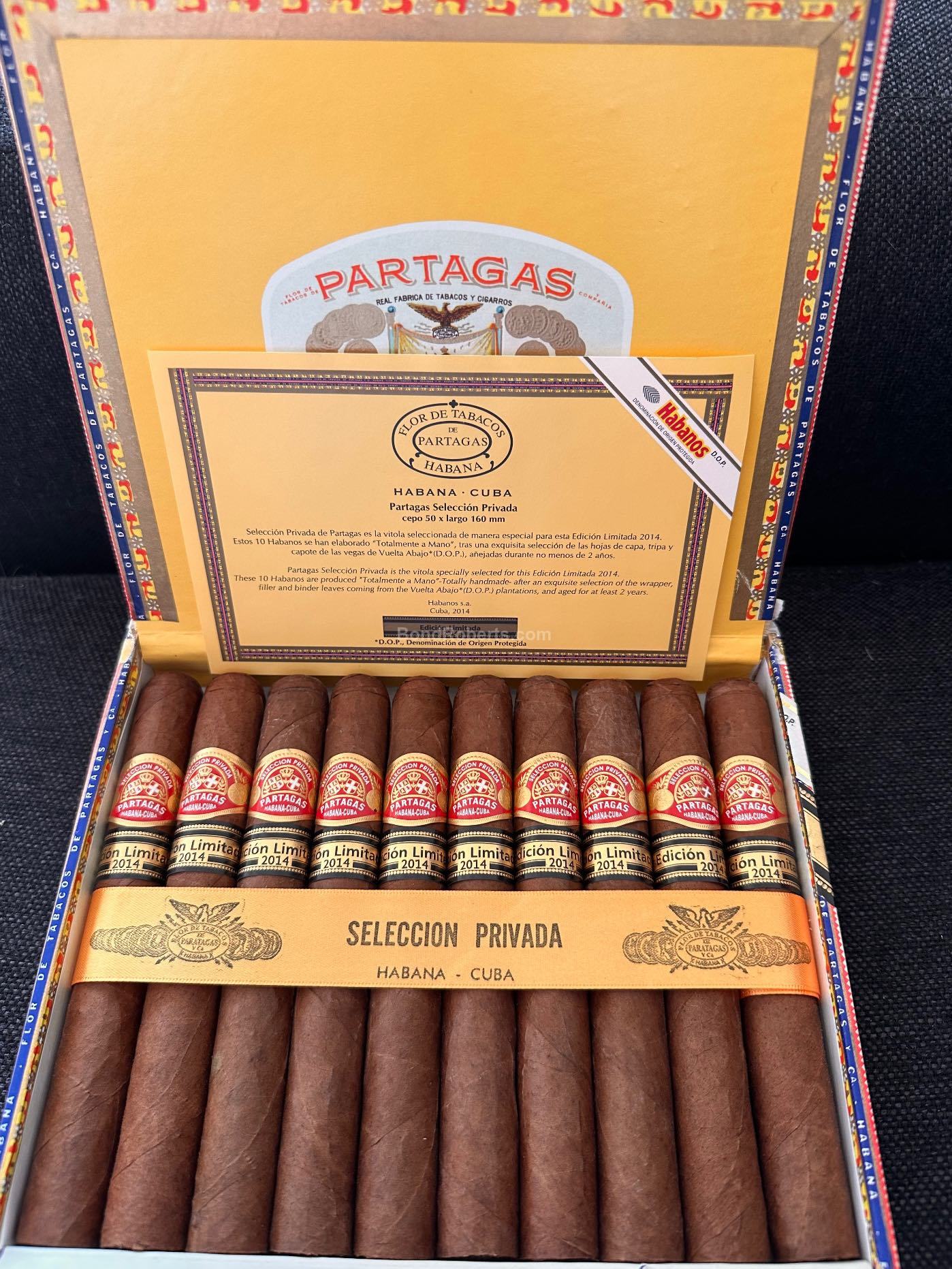 Partagás Selección Privada Edición Limitada 2014 Dress Box of 10 cigars ...