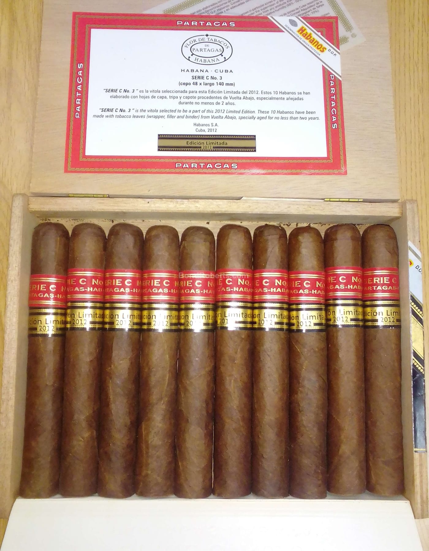 Partagás Serie C No.3 Edición Limitada 2012 帕特加斯 2012 年度限量 C3