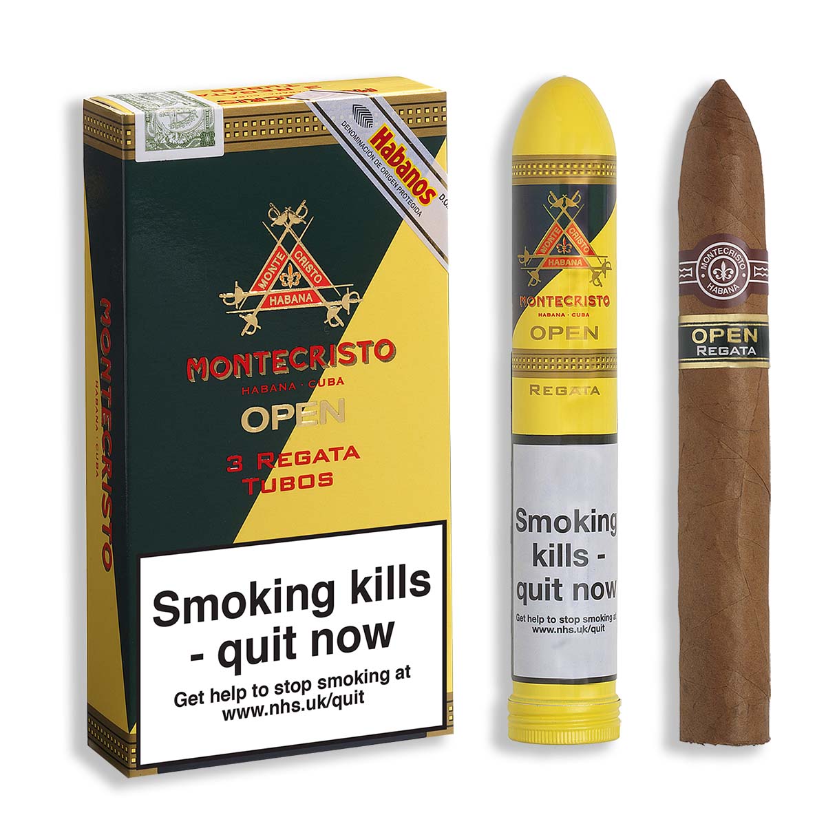 Montecristo Open Regata in Tube / Pack of 3 - Cigars Unlimited
