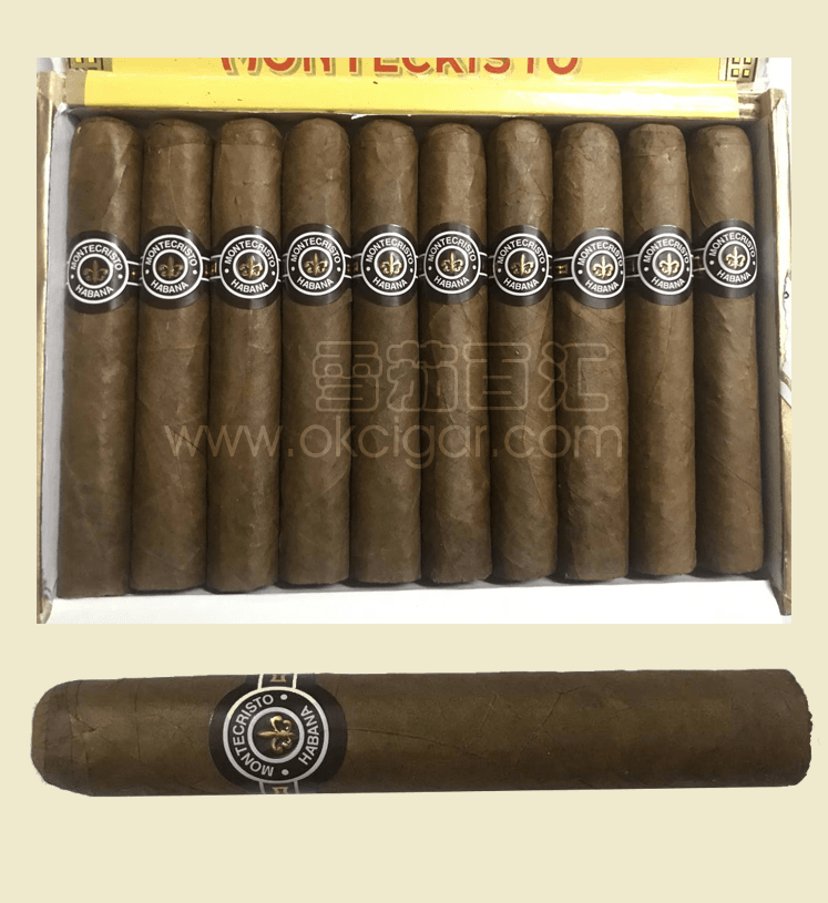 古巴蒙特5号雪茄 10支木盒装 MONTECRISTO No.5-特惠产品-雪茄百汇