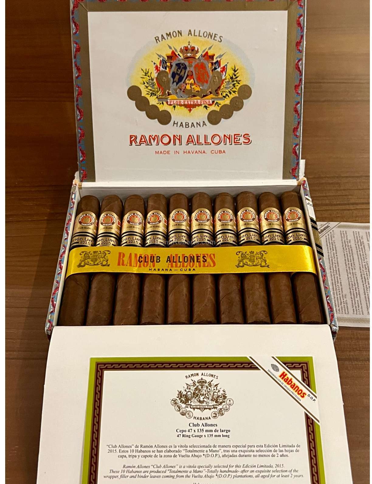 Ramón Allones Club Allones Edición Limitada 2015 Dress Box of 10 cigars ...