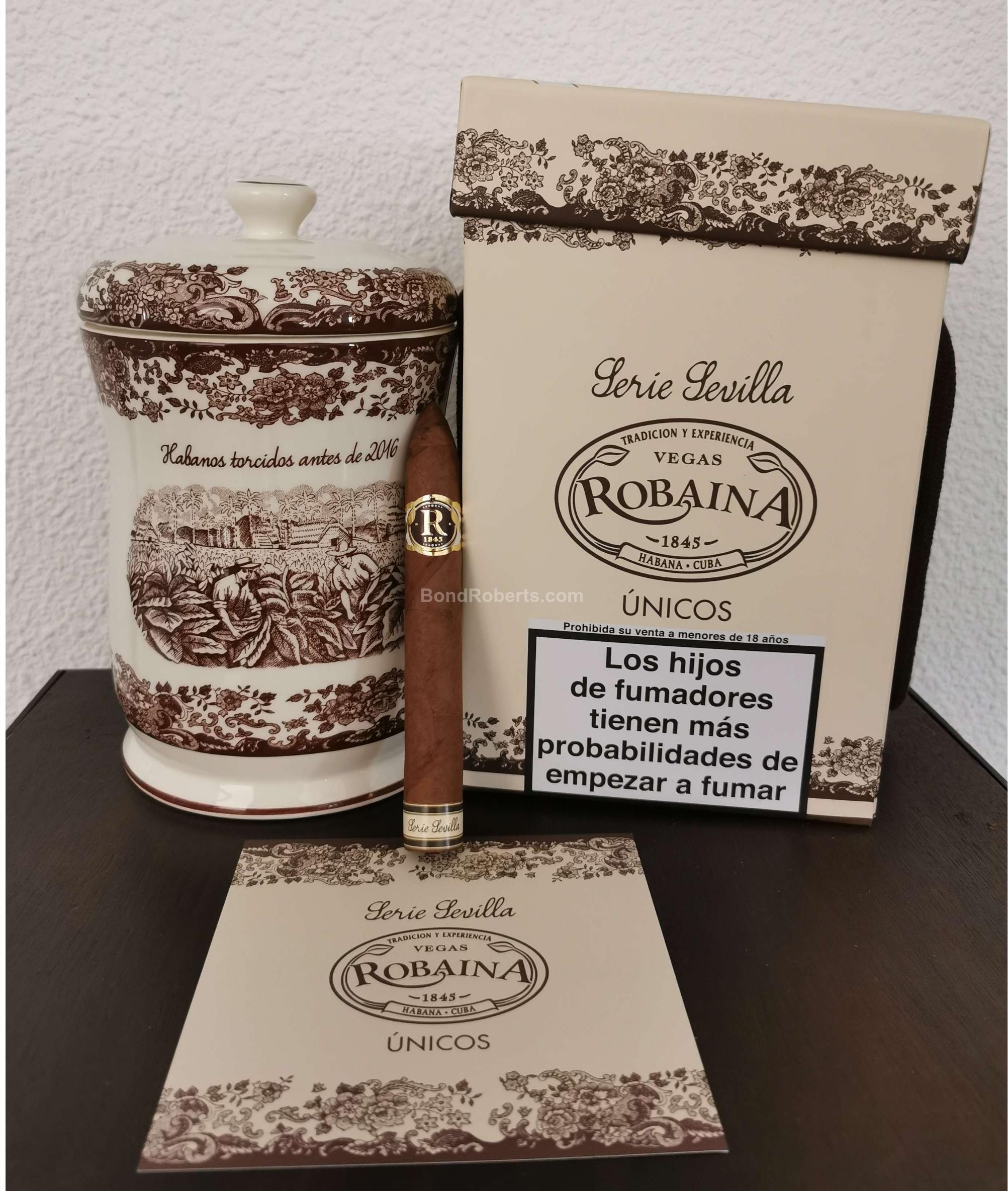 Vegas Robaina Unicos Serie Sevilla Jar 2023 Numbered Ceramic Jar of 21 ...