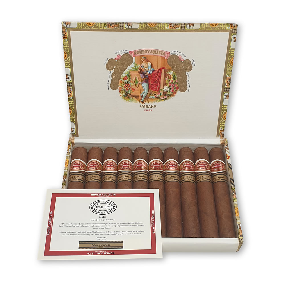 Lot 384 - Romeo Y Julieta Duke - Limited Edition Cigars - Uk Based Lots ...