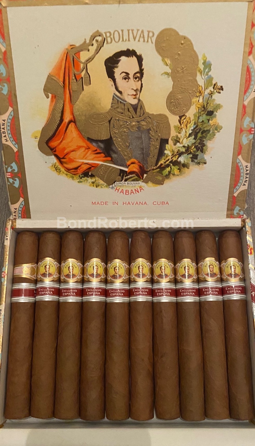 Bolívar 108 Edición Regional España 2010 Dress Box of 10 cigars 9472