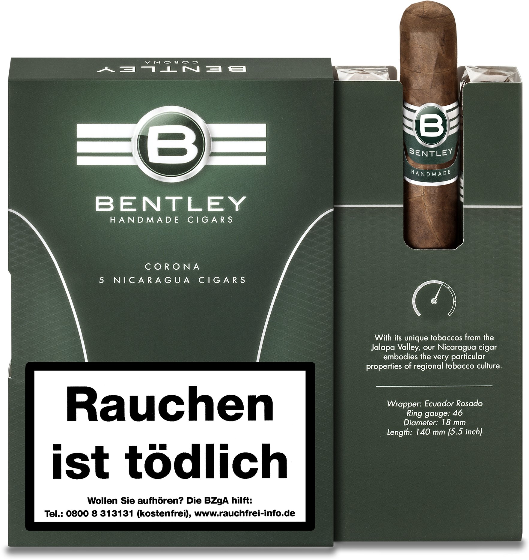 Bentley Green Short Corona 绿标短皇冠