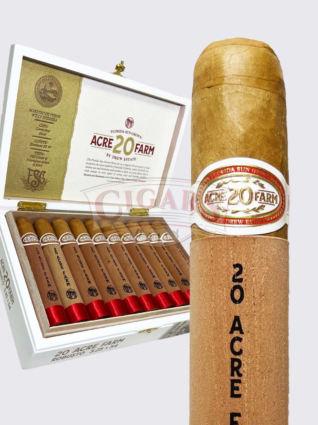 Drew Estate 20 Acre Farm Robusto (5.25×54) - Cigars Daily