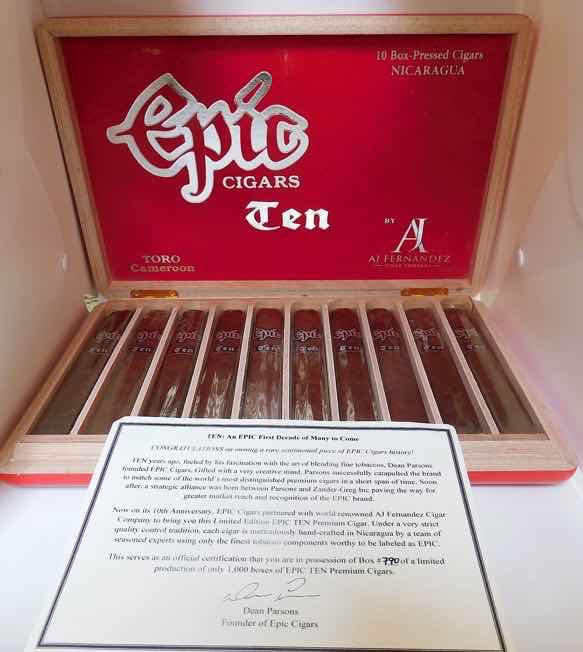 Epic 史诗 "十" AJ·费尔南德斯联名 雪茄資料