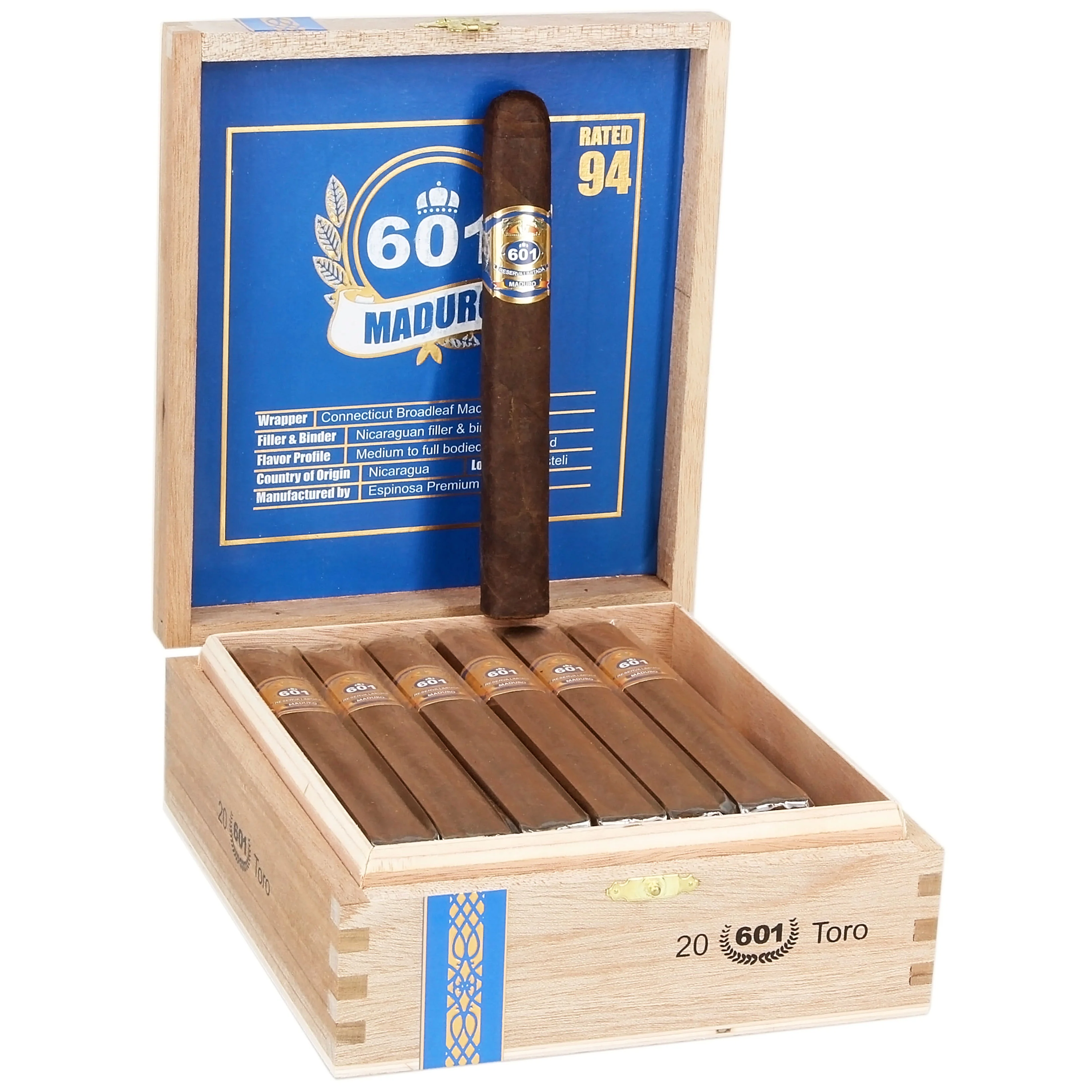 Espinosa 埃斯皮诺萨 601 蓝标 马杜罗 托罗 雪茄資料