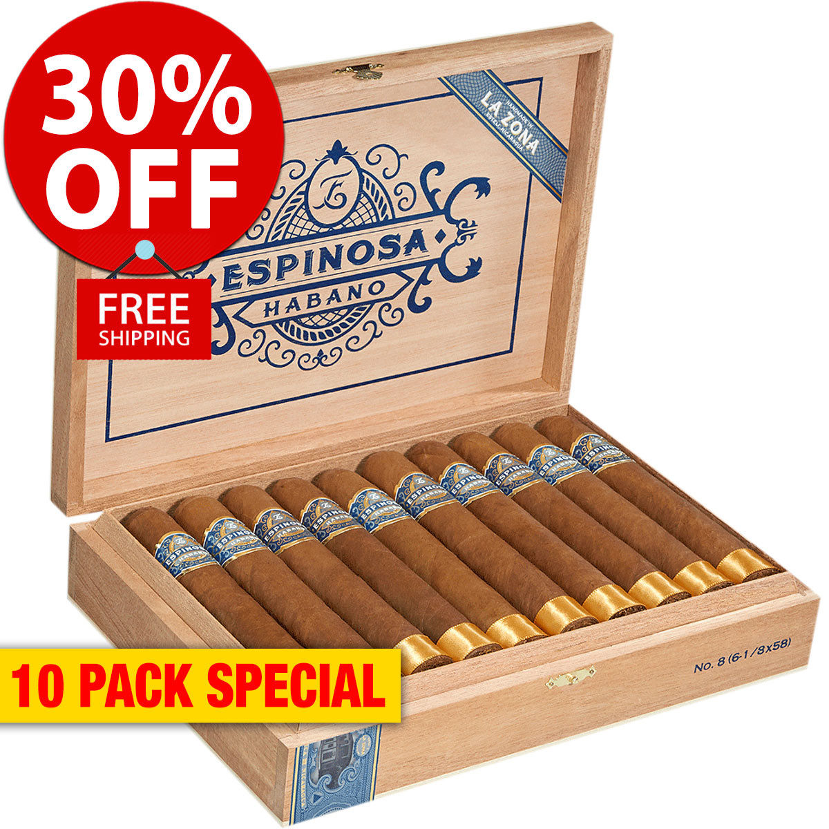 Espinosa Habano Toro Box-Press (6x54 / 10 PACK SPECIAL) + 30% OFF ...