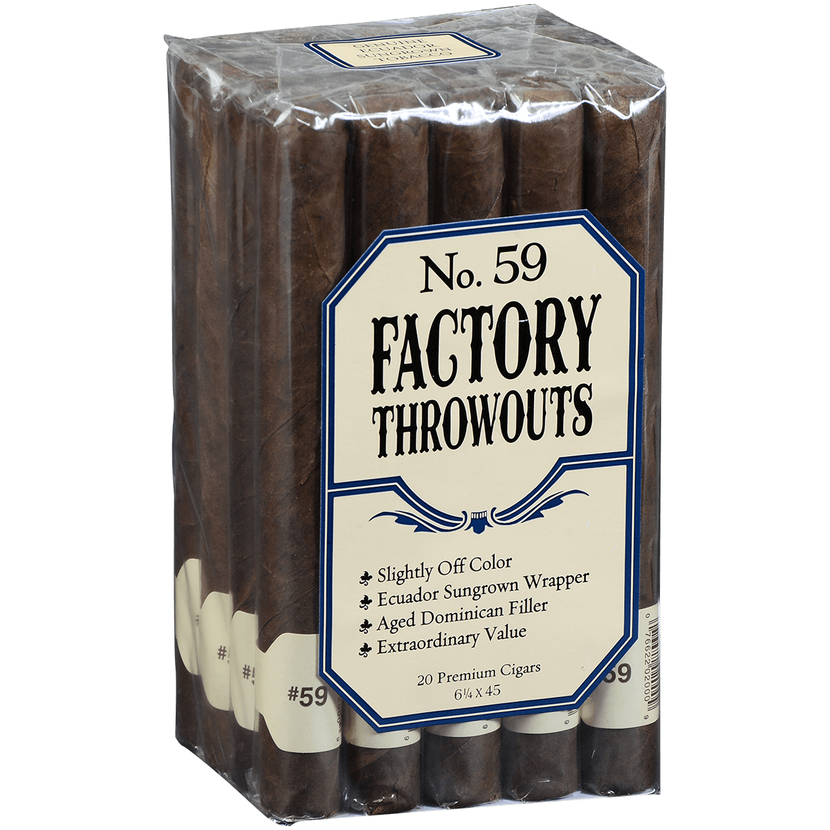 J.C Newman Factory Throwouts No. 59 Natural 20ct - Habano Cigars
