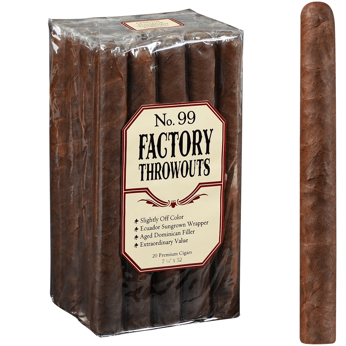 J.C Newman Factory Throwouts No. 99 Natural 20ct - Habano Cigars