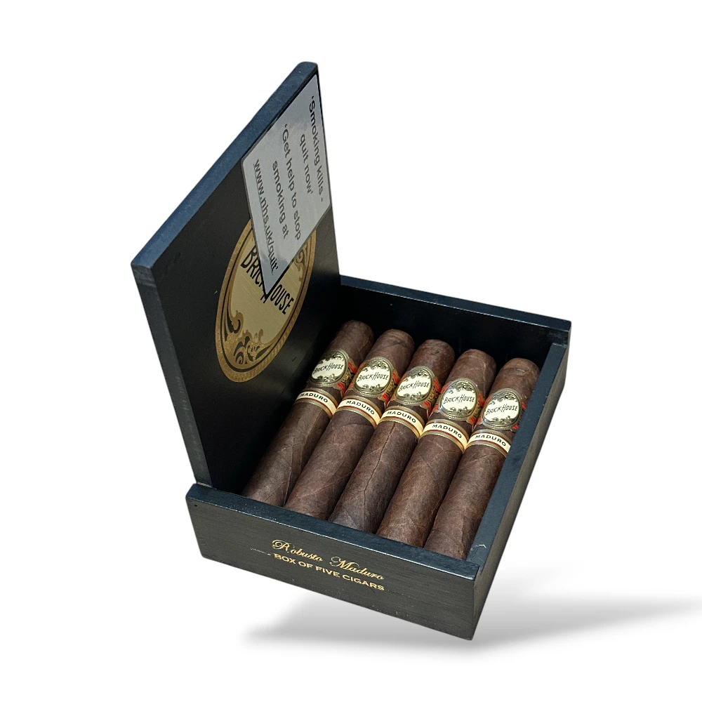 Brick House Maduro Robusto Cigar Box of 5 | Cigar Gift Set Box