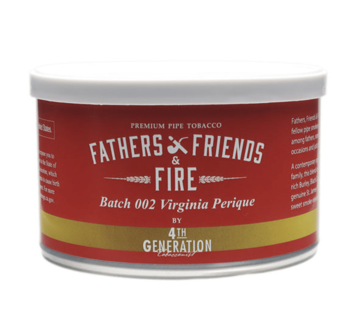 Erik Stokkebye 4th Generation - Fathers, Friends & Fire Batch 002 Virginia Perique Flake