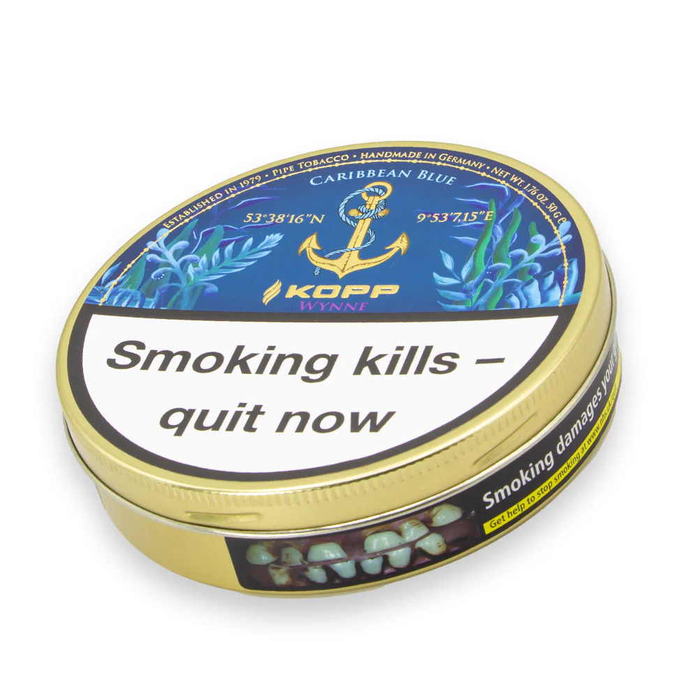 Kopp Caribbean Blue - Wynne Pipe Tobacco 50g Tin | Buy Online | Bull Brand