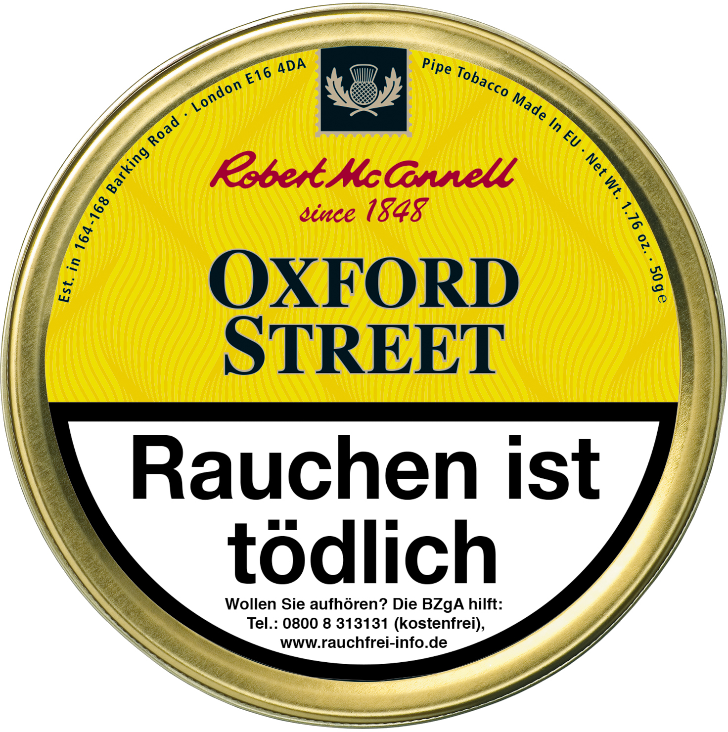 Robert McConnell Heritage Oxford Street 50g | Cigarworld.de Tabak ...