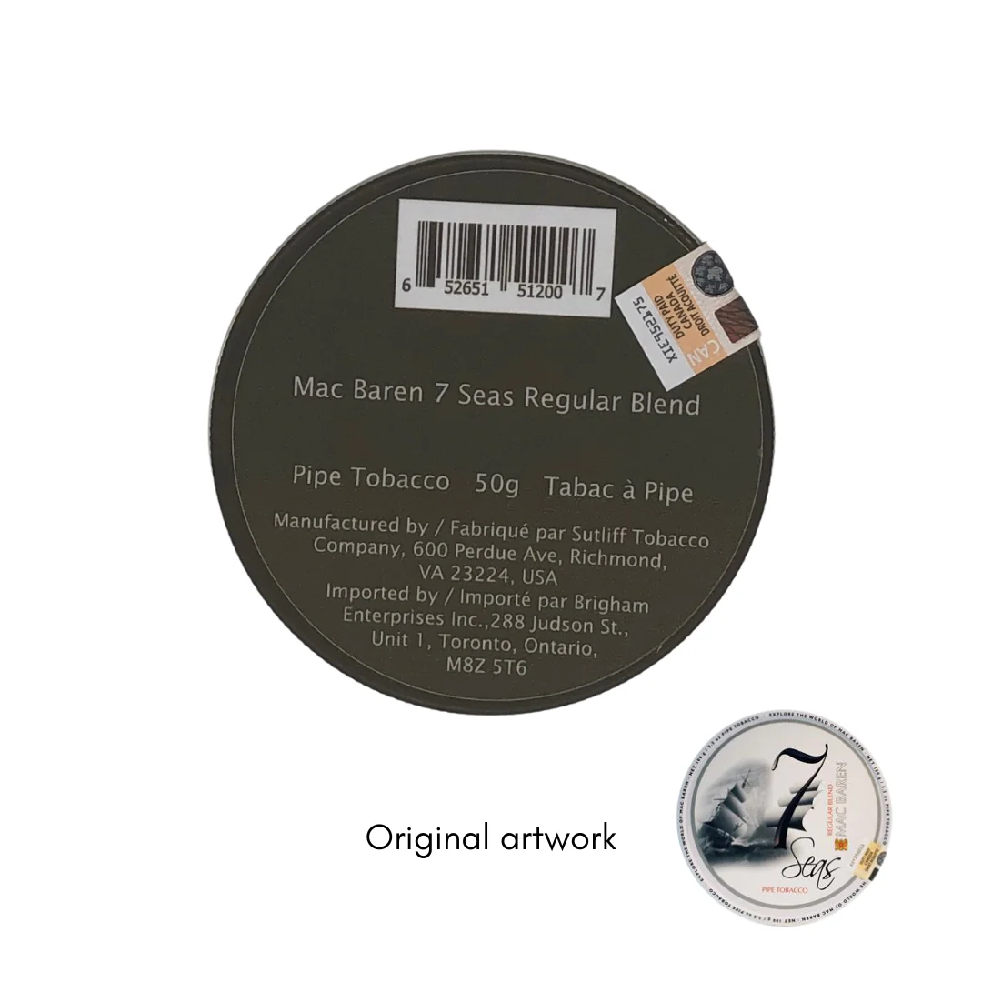 Mac Baren 7 Seas Regular Blend in Vancouver - City Cigar Emporium