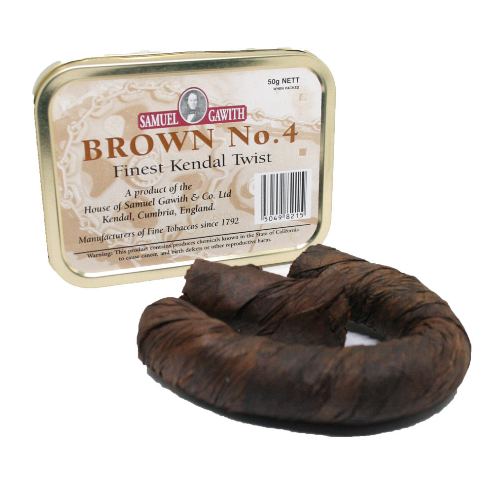 Samuel Gawith Brown No.4 Finest Kendal Twist - 50g Tin | James Barber ...