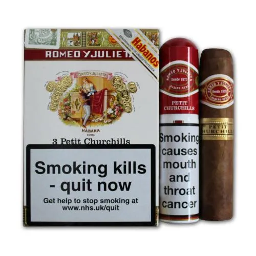 Romeo y Julieta Petit Churchill Tubos (Pack of 3). - Cigar World Ltd