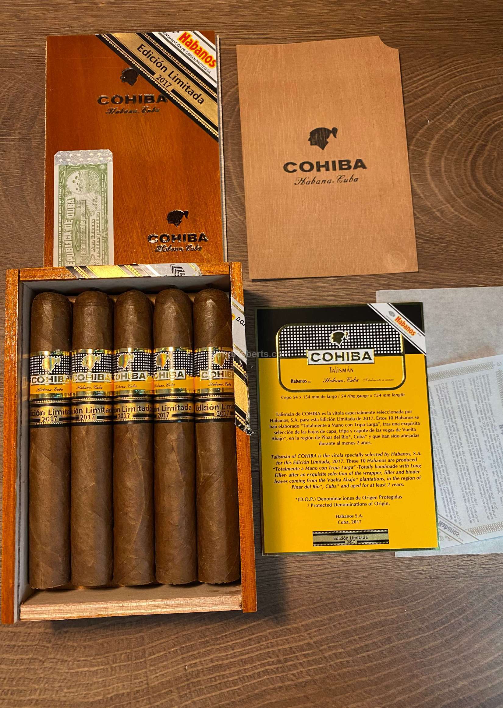 Cohiba Talismán Edición Limitada 2017 Varnished Slide Lid Box of 10 ...