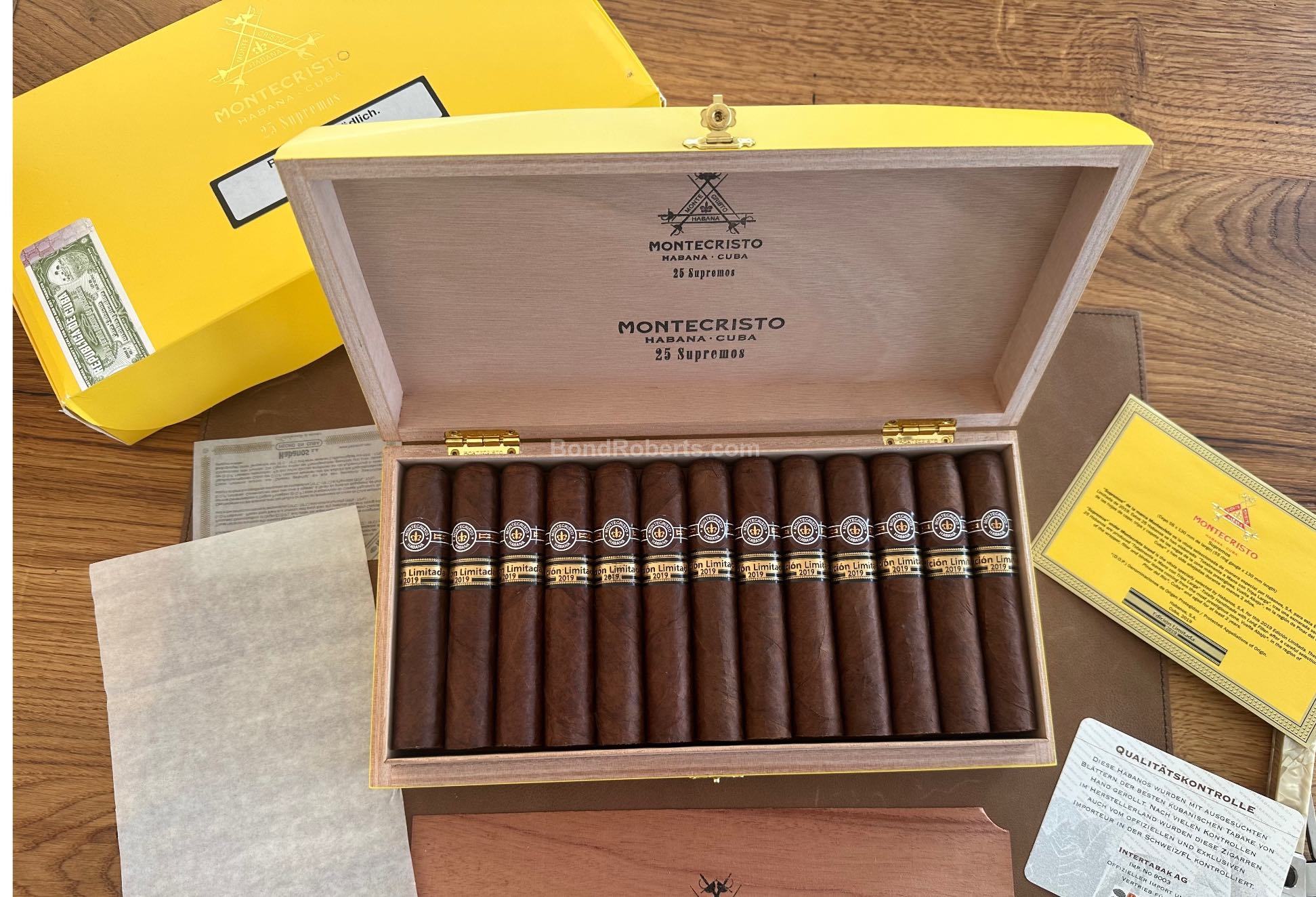 Montecristo Supremos Edición Limitada 2019 Luxury box of 25 cigars 23585