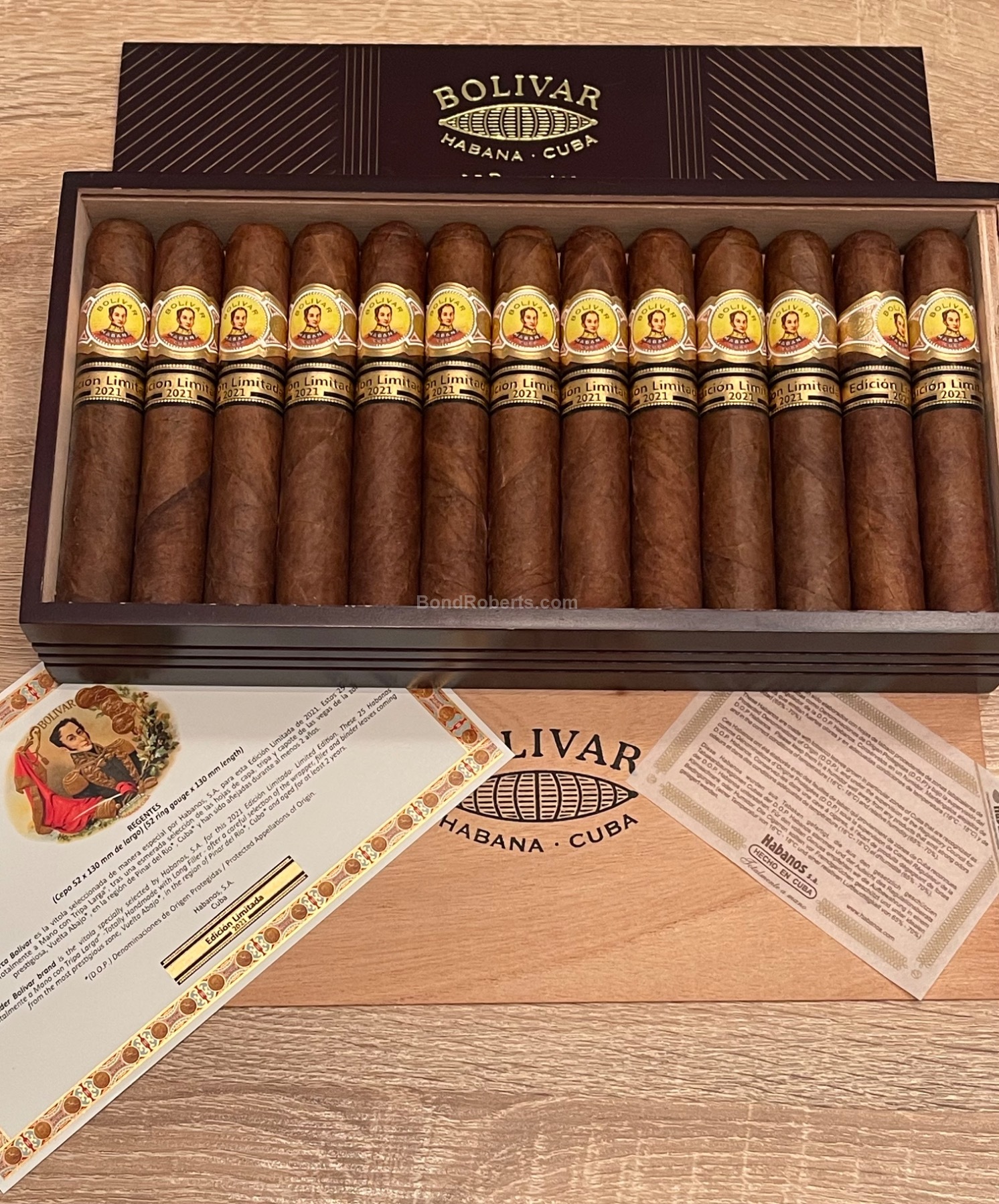 Bolívar Regentes Edición Limitada 2024 Brown luxury box of 25 cigars 36276