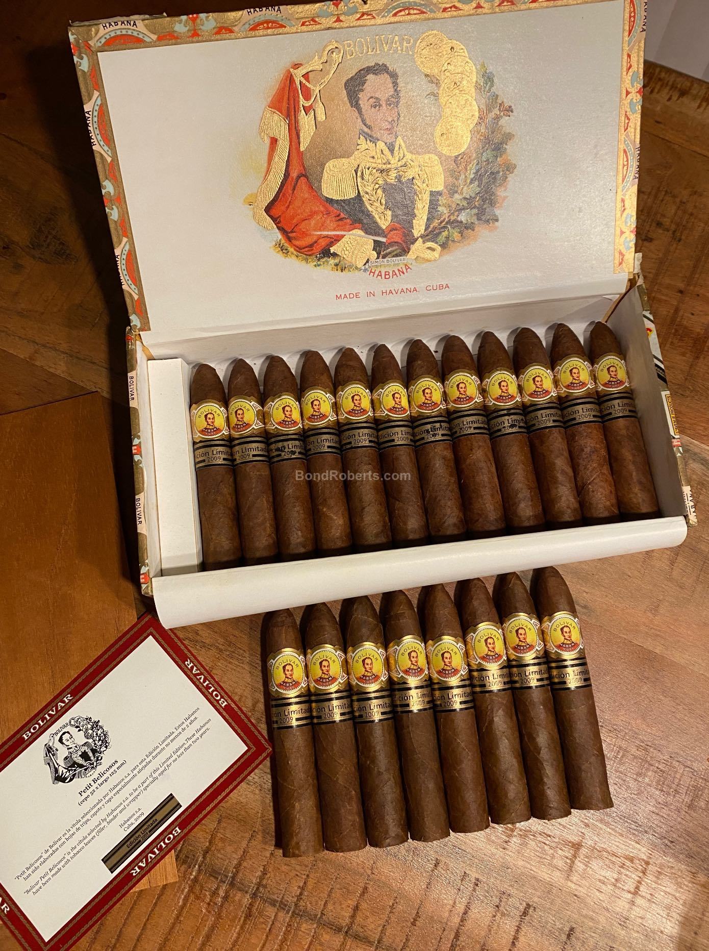 Bolívar Petit Belicosos Edición Limitada 2009 Dress Box of 25 cigars 7419
