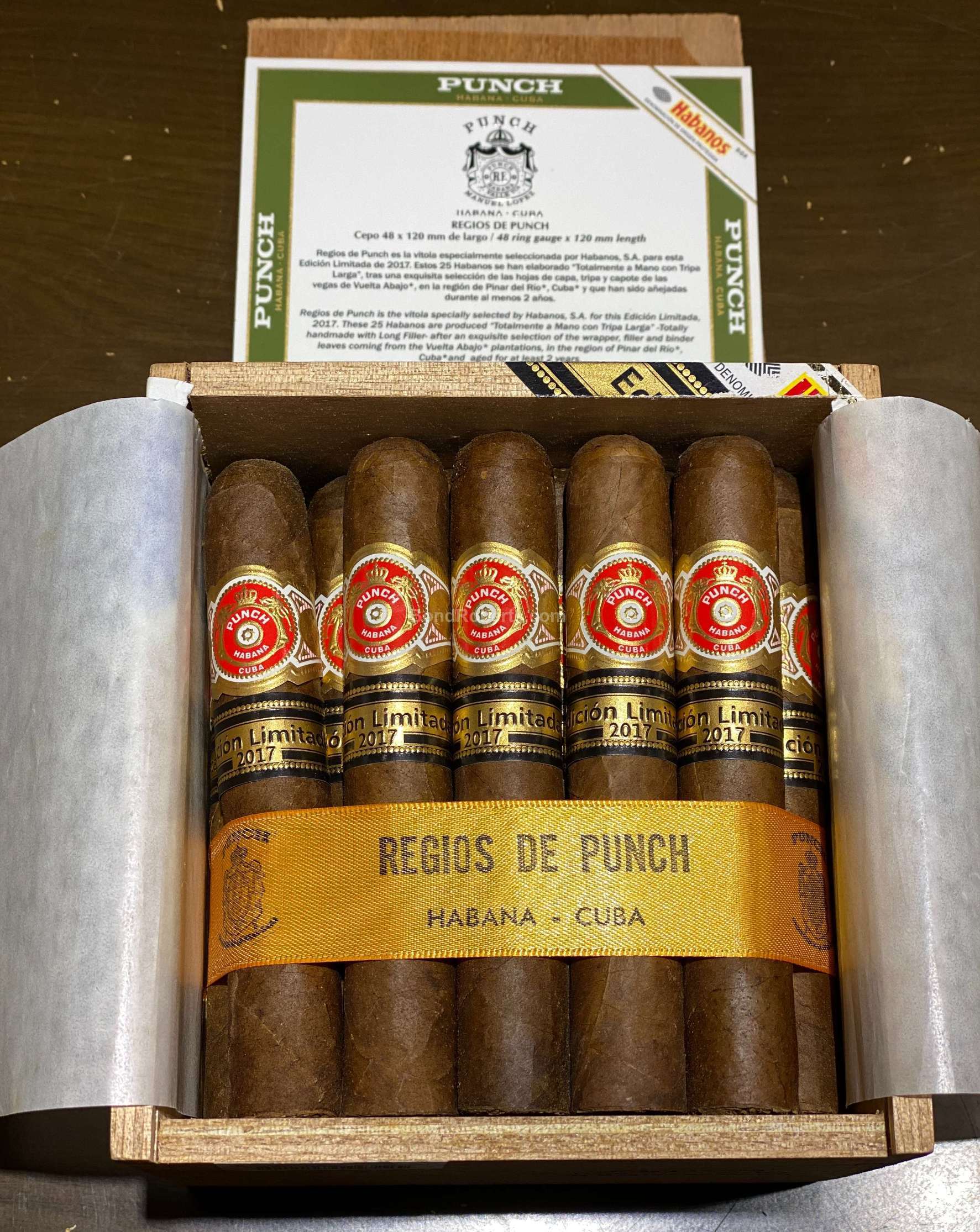 Punch Regios de Punch Edición Limitada 2017 Slide Lid Box of 25 cigars 8000