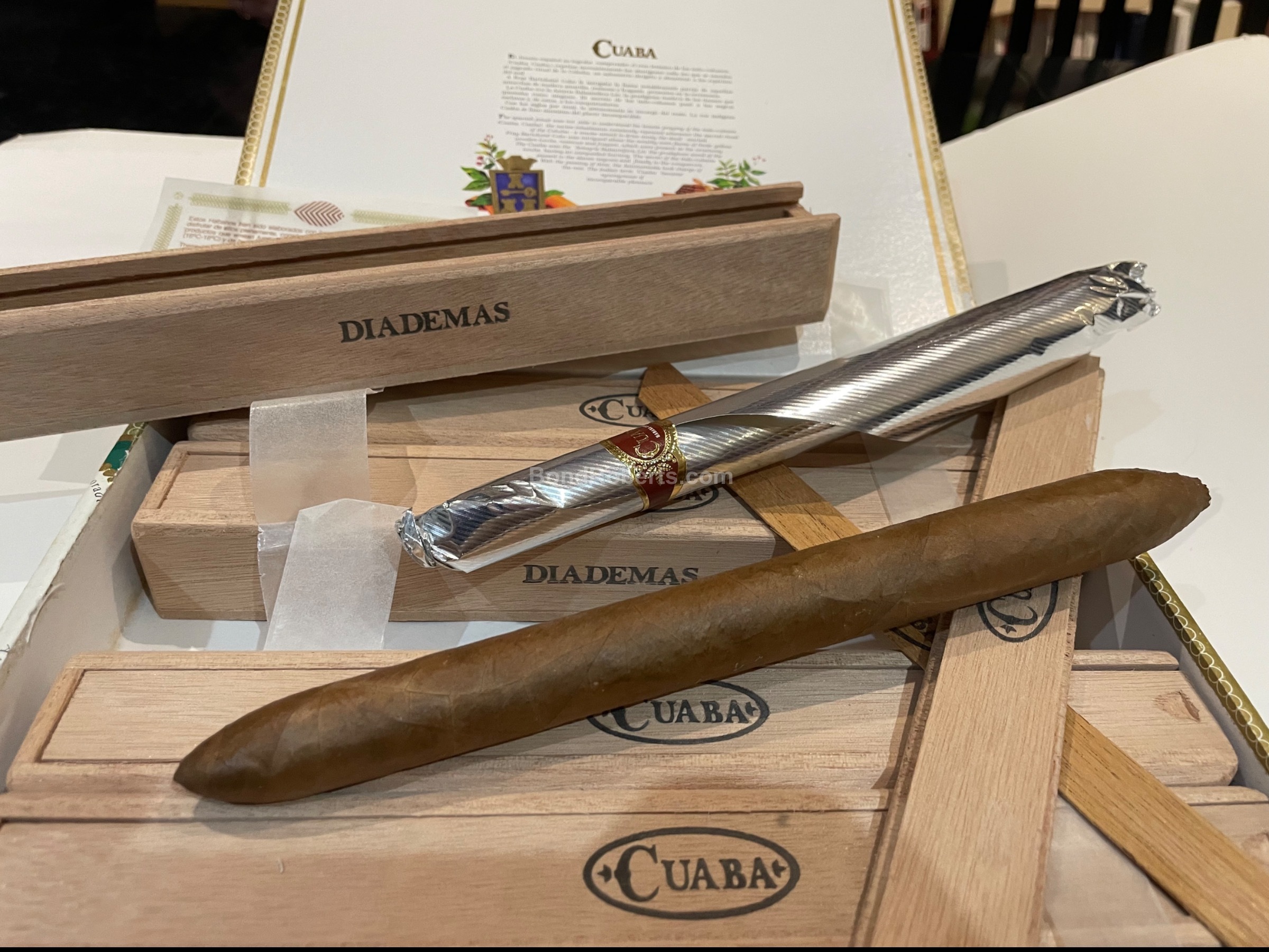 Cuaba Diadema 2005 Dress Box of 5 cigars in aluminium foil 35990