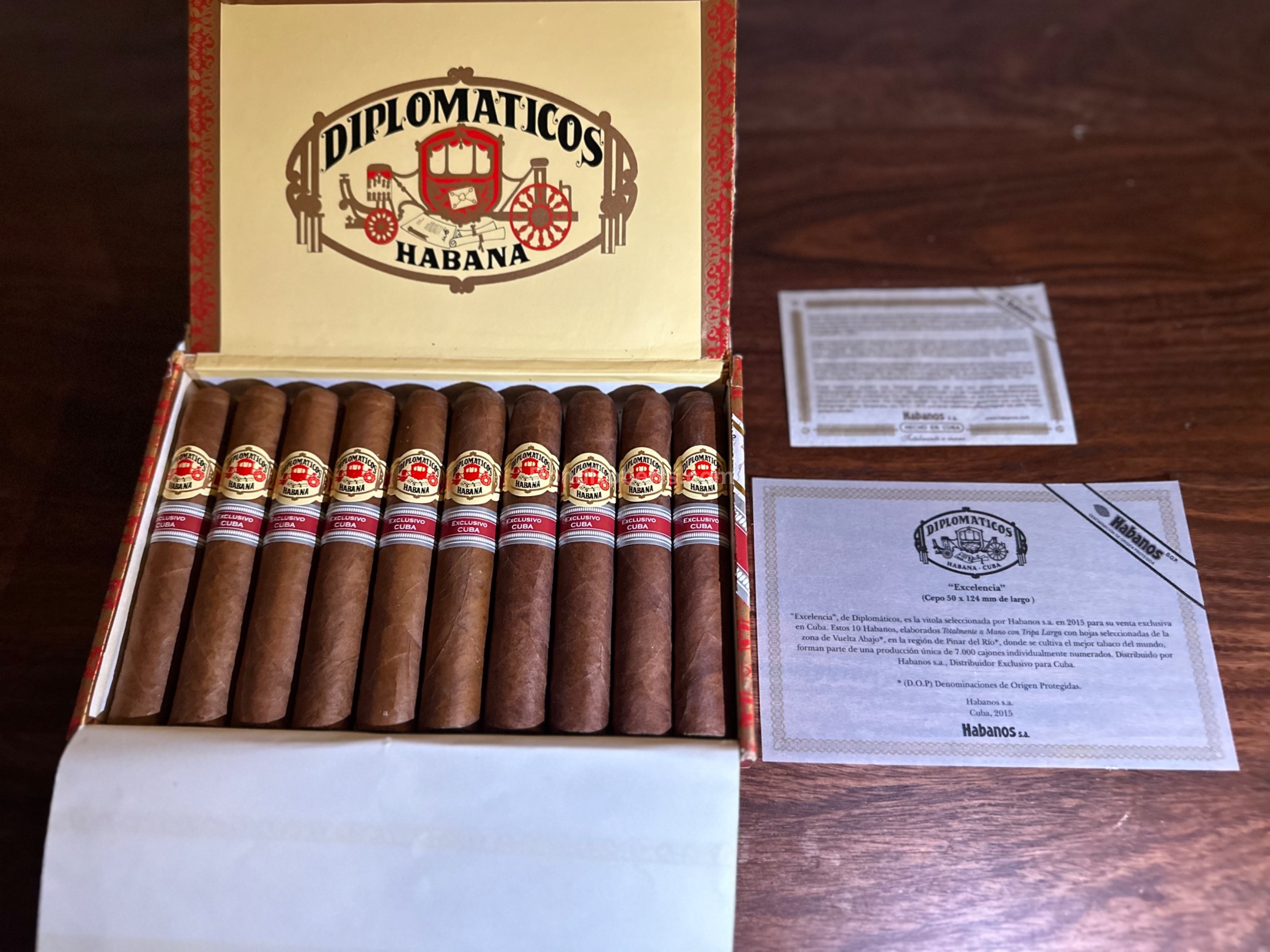 Diplomáticos Excelencia Edición Regional Cuba 2015 Numbered Dress Box ...