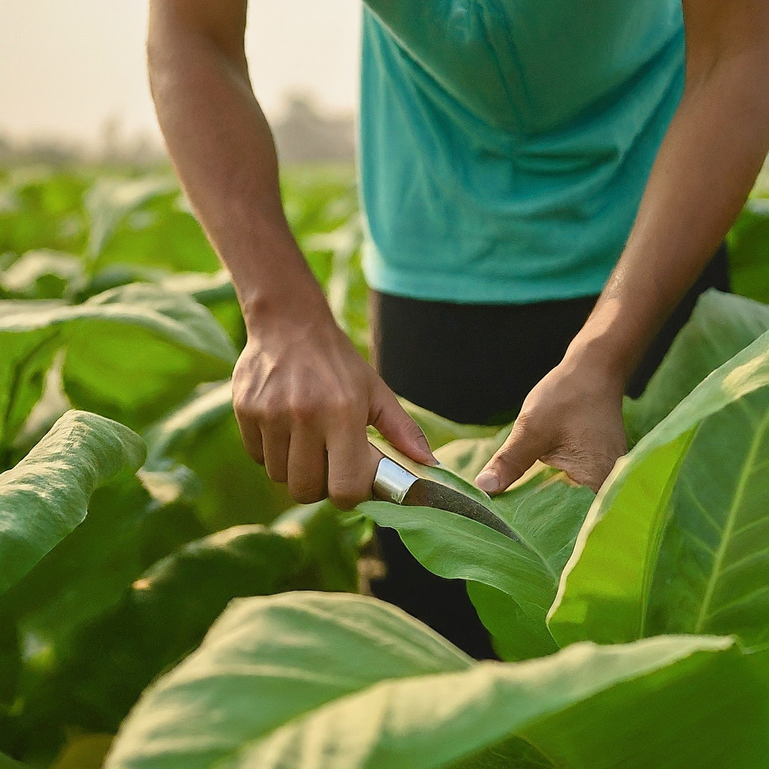 What are the sustainable practices in tobacco leaf cultivation?