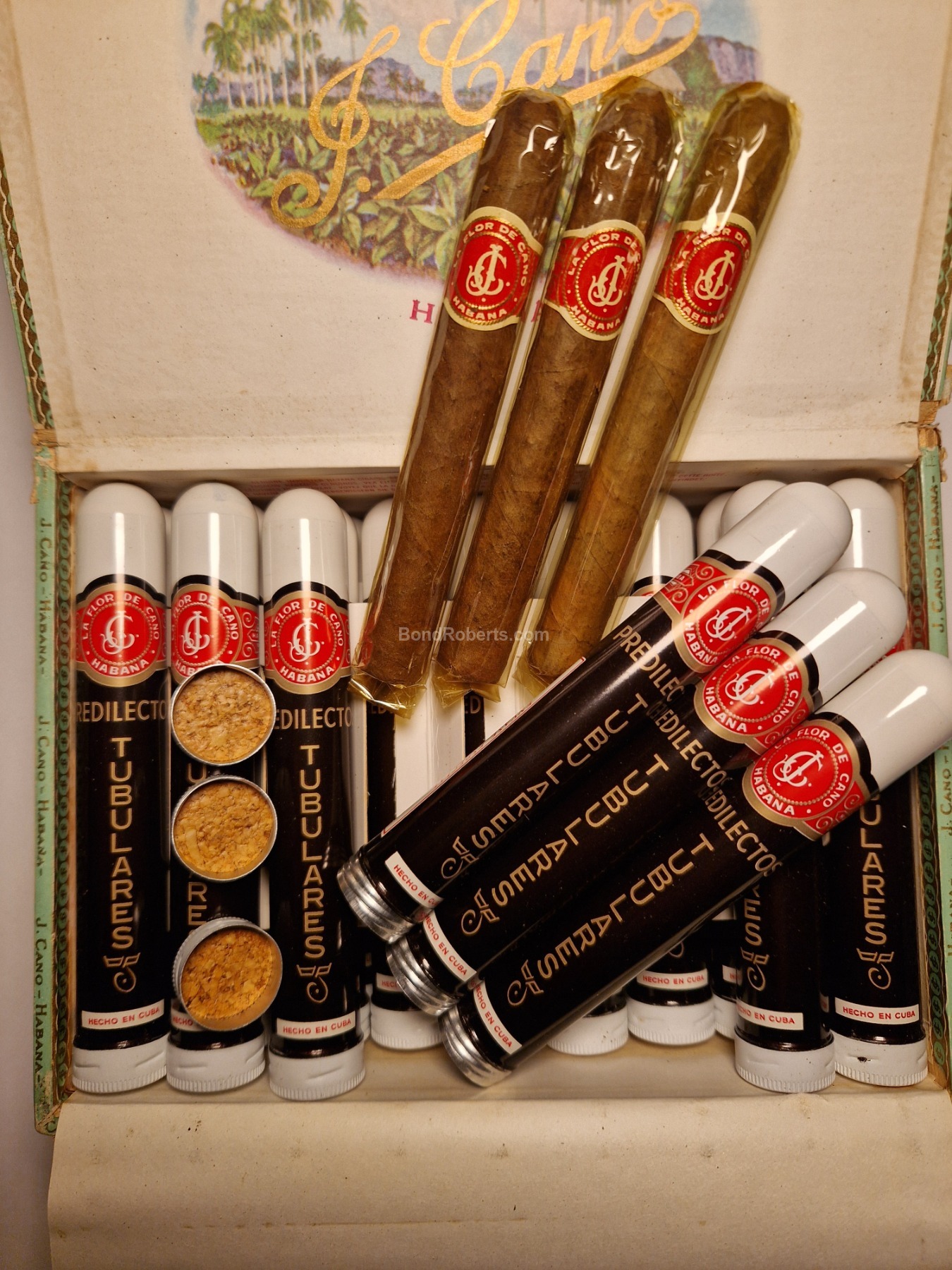 La Flor de Cano Predilectos Tubulares Dress Box of 25 cigars in ...