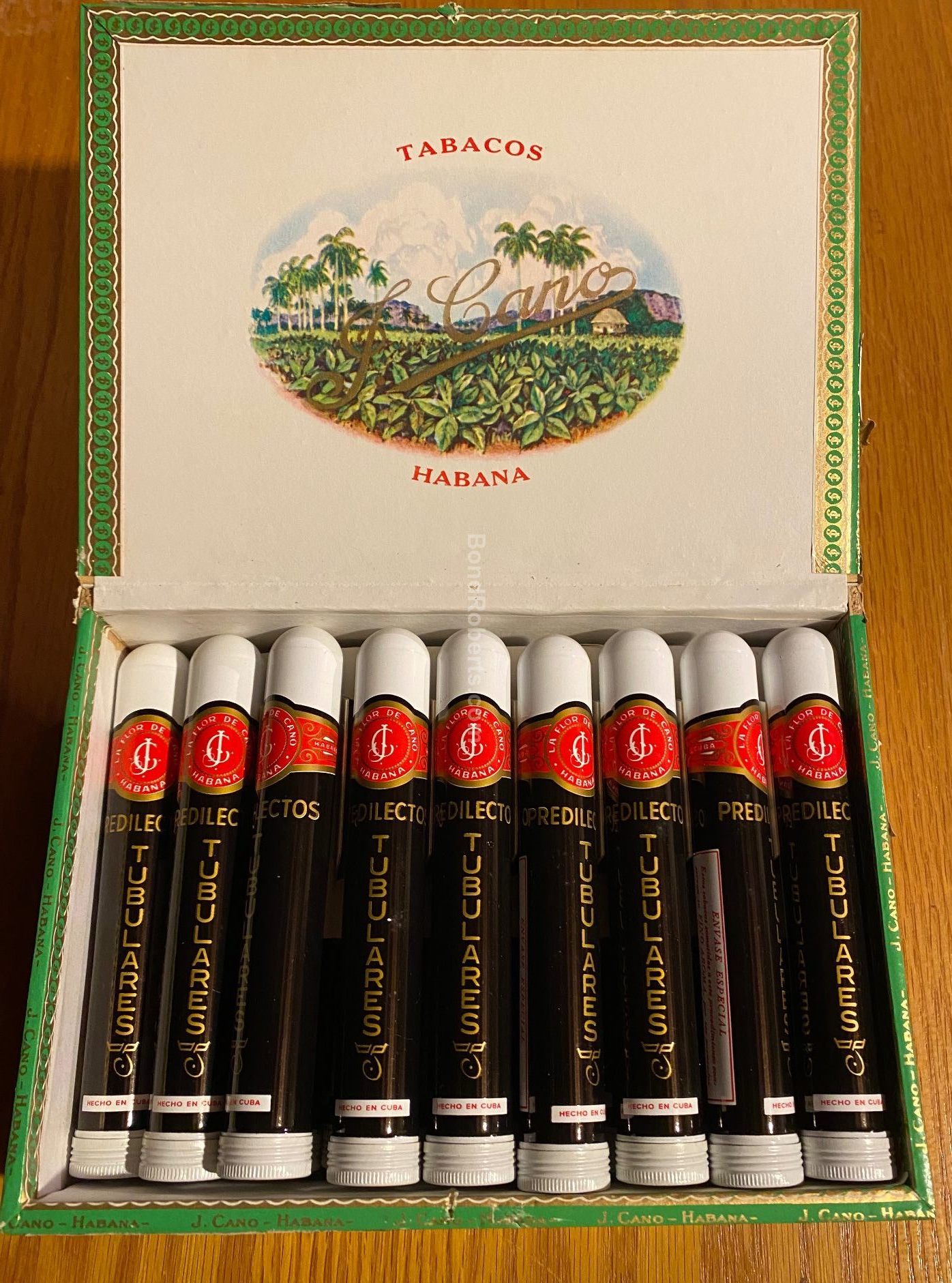 La Flor de Cano Predilectos Tubulares 1996 Dress Box of 25 cigars in ...