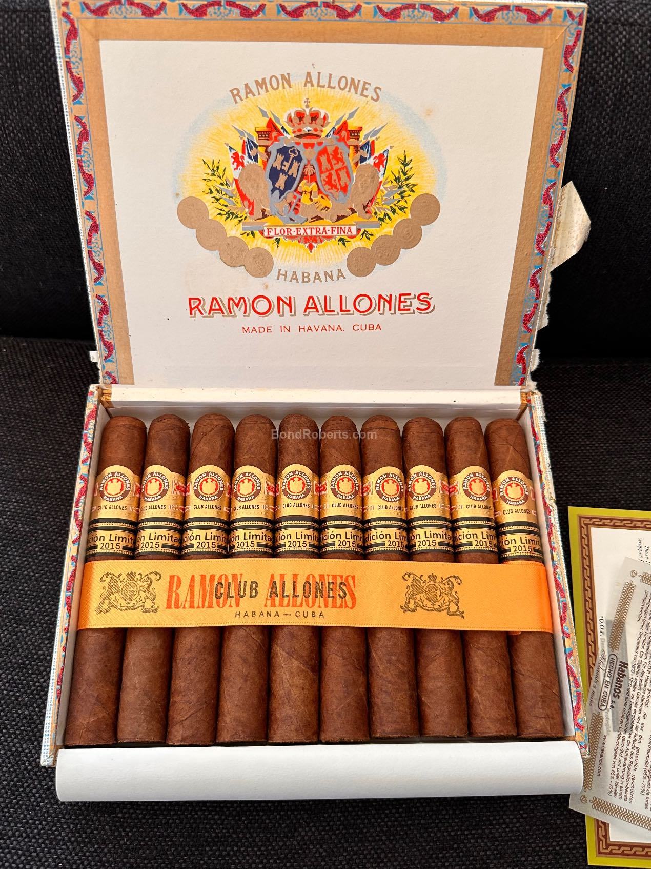 Ramón Allones Club Allones Edición Limitada 2015 Dress Box of 10 cigars ...