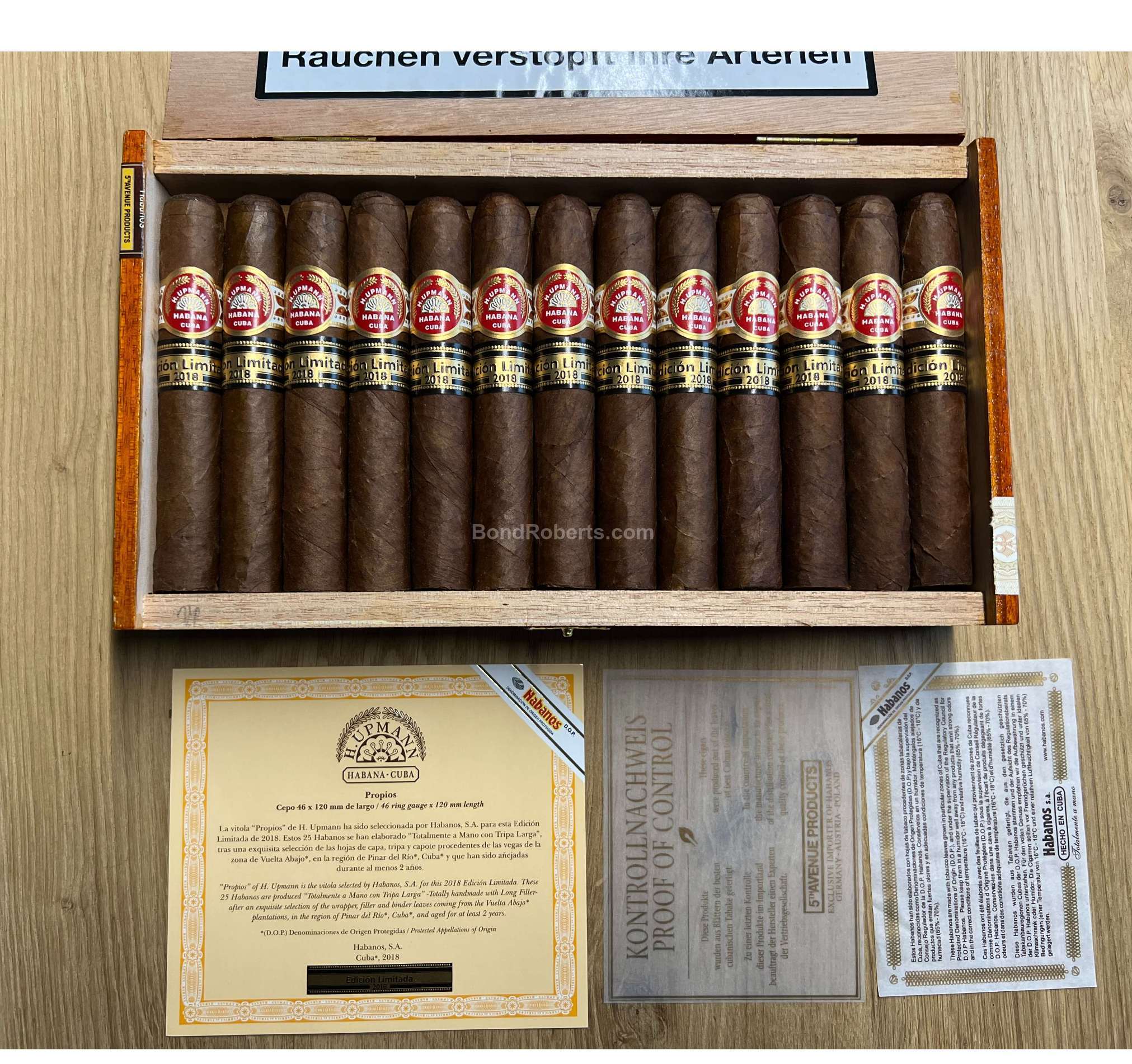 H. Upmann Propios Edición Limitada 2020 Varnished semi boîte nature box ...