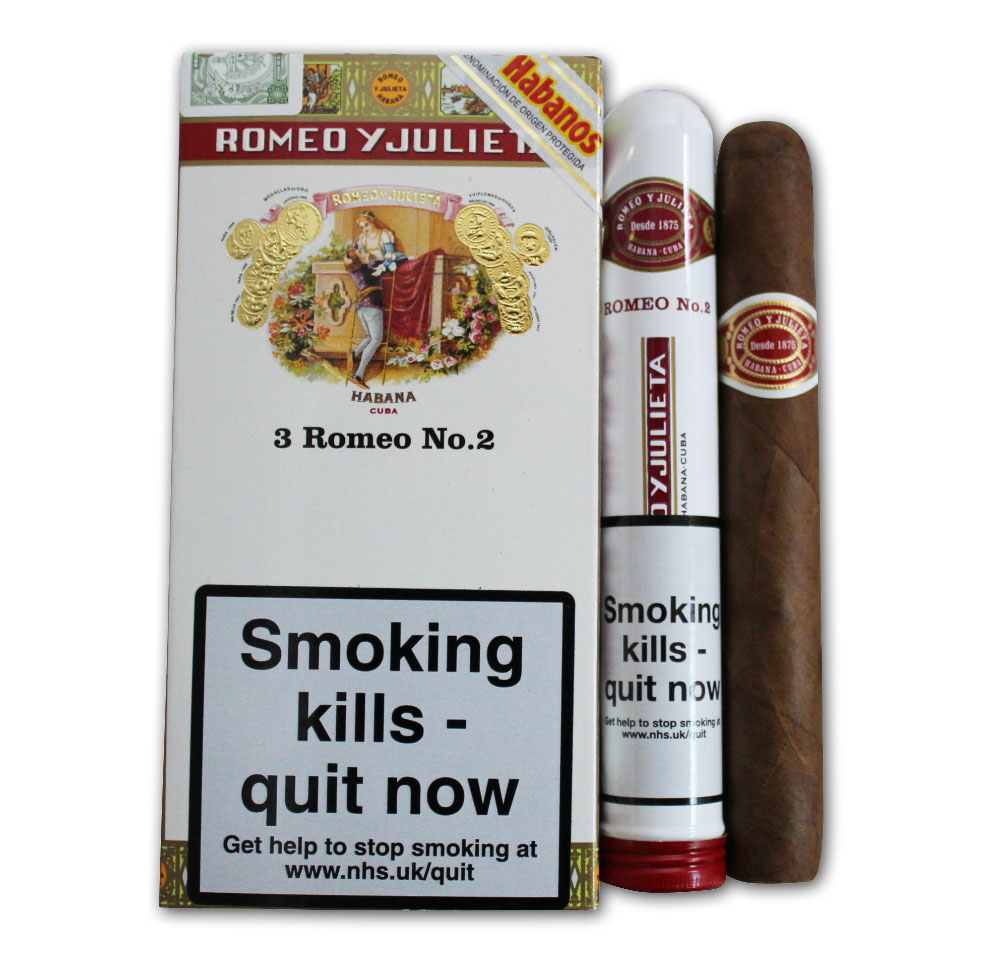 Romeo y Julieta No. 2 Tubed Cigar - Pack of 3