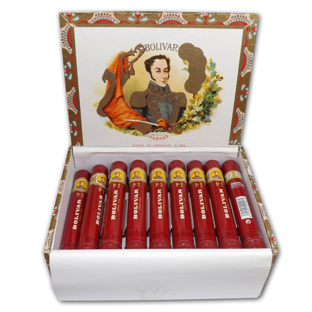Bolivar Tubos No.2 - Box of 25 Cigars Tubos | James Barber Tobacconist