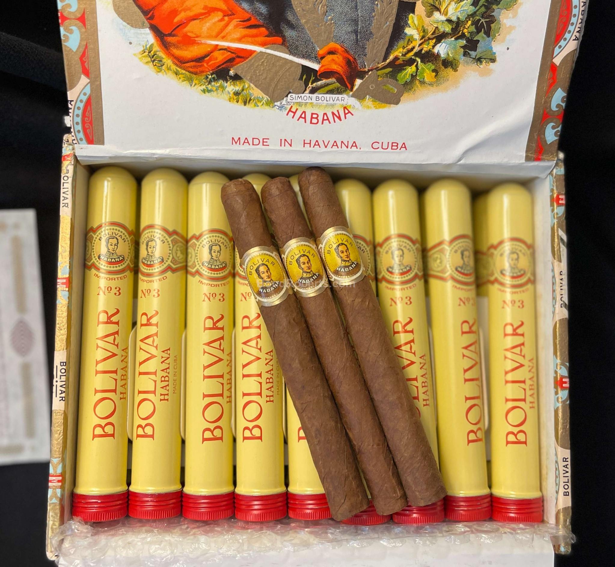 Bolívar Bolívar Tubos No.3 2007 Dress Box of 25 cigars in aluminium ...