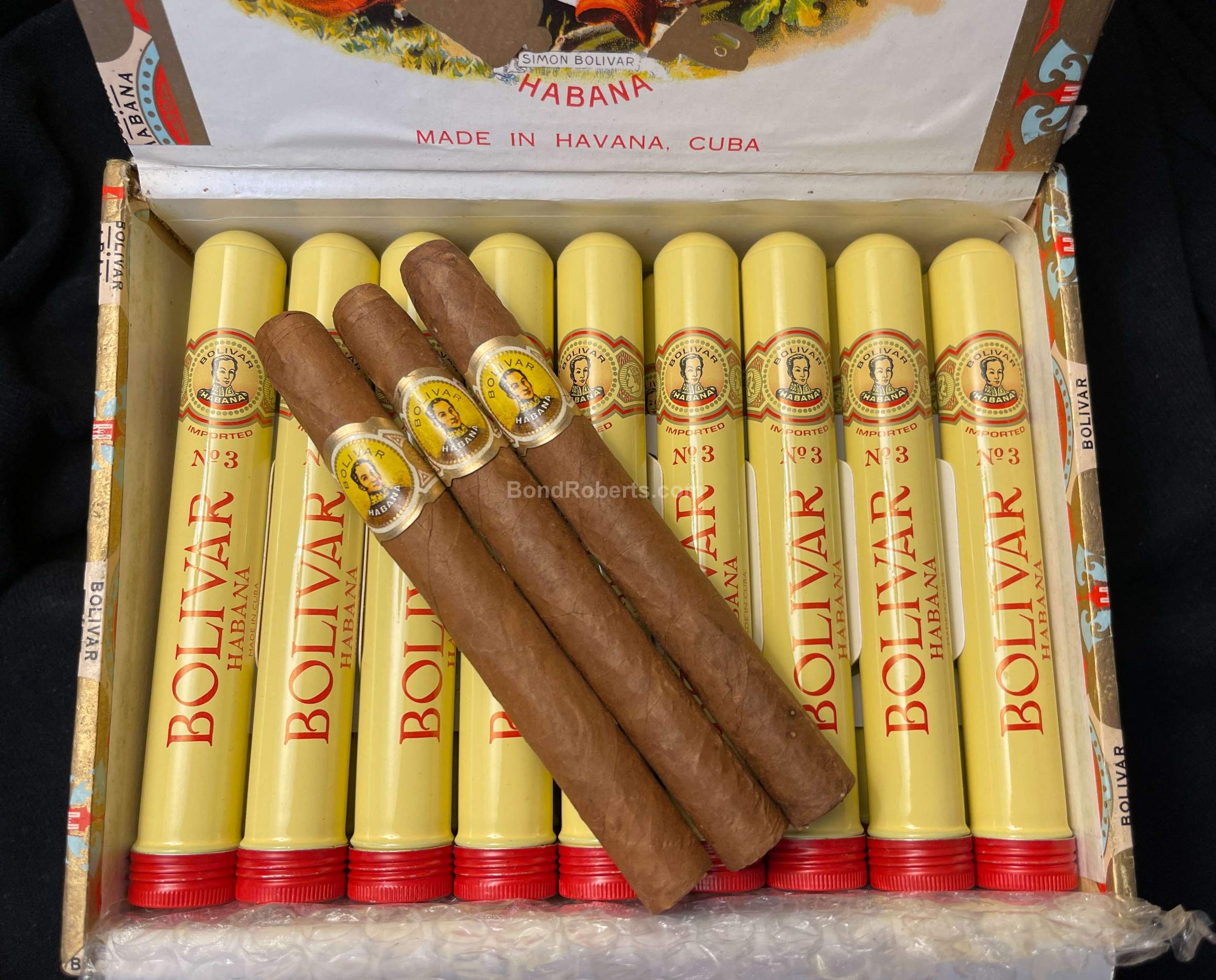 Bolívar Bolívar Tubos No.3 2007 Dress Box of 25 cigars in aluminium ...