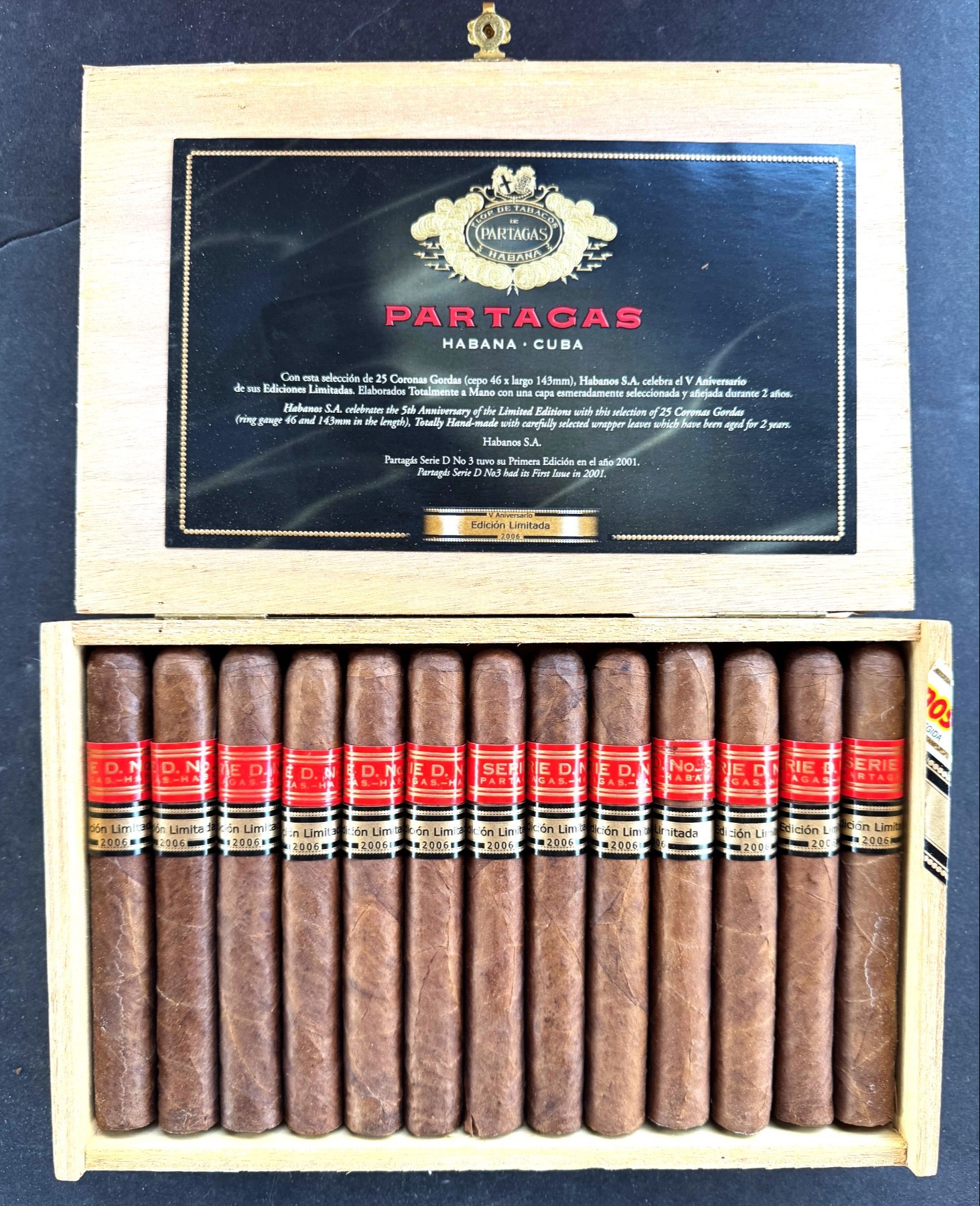 Partagás 帕特加斯 D系列3号 2006年度限量版 雪茄资料