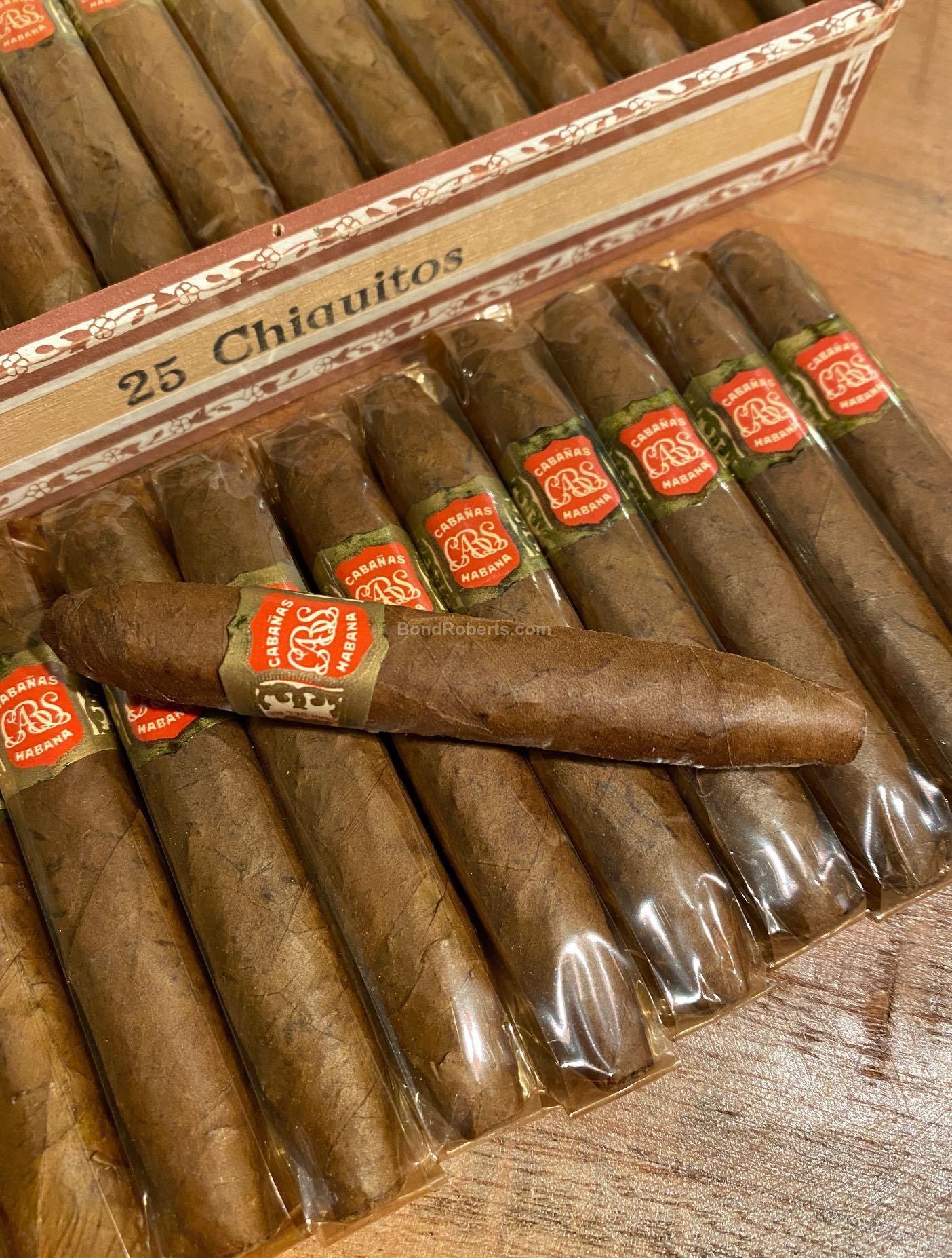 Cabañas Chiquitos 1989 Dress Box of 25 cigars in cellophane 7332