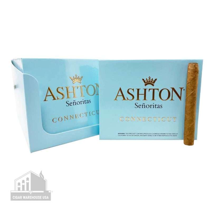 Ashton Small Cigars Connecticut Senoritas - Tins - Cigar Warehouse Las ...
