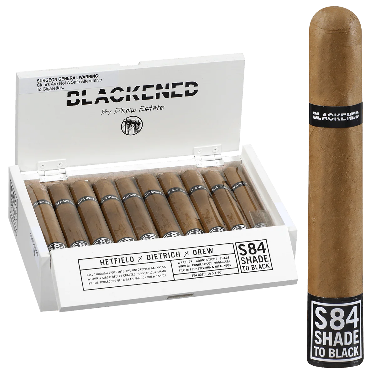 Blackened 布莱克尼 S84 遮叶至黑 罗布图 雪茄资料
