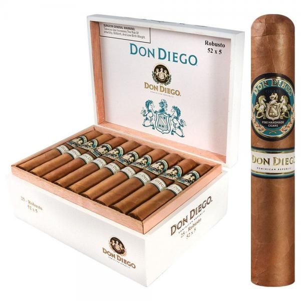 Don Diego ROBUSTO 5 X 52 Box of 25 Cigars- Cigars Crafters