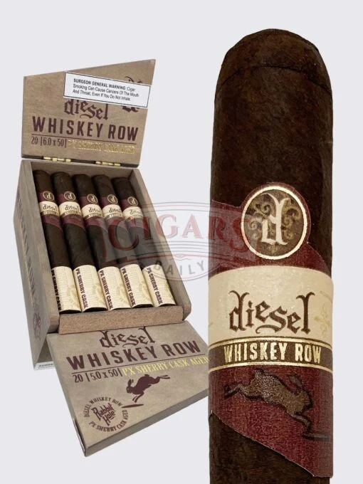 Diesel Whiskey Row Sherry Cask Robusto (5×52) - Cigars Daily