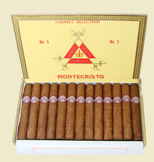 古巴蒙特No.5号雪茄 25支木盒装 MONTECRISTO No.5-推荐产品-雪茄百汇