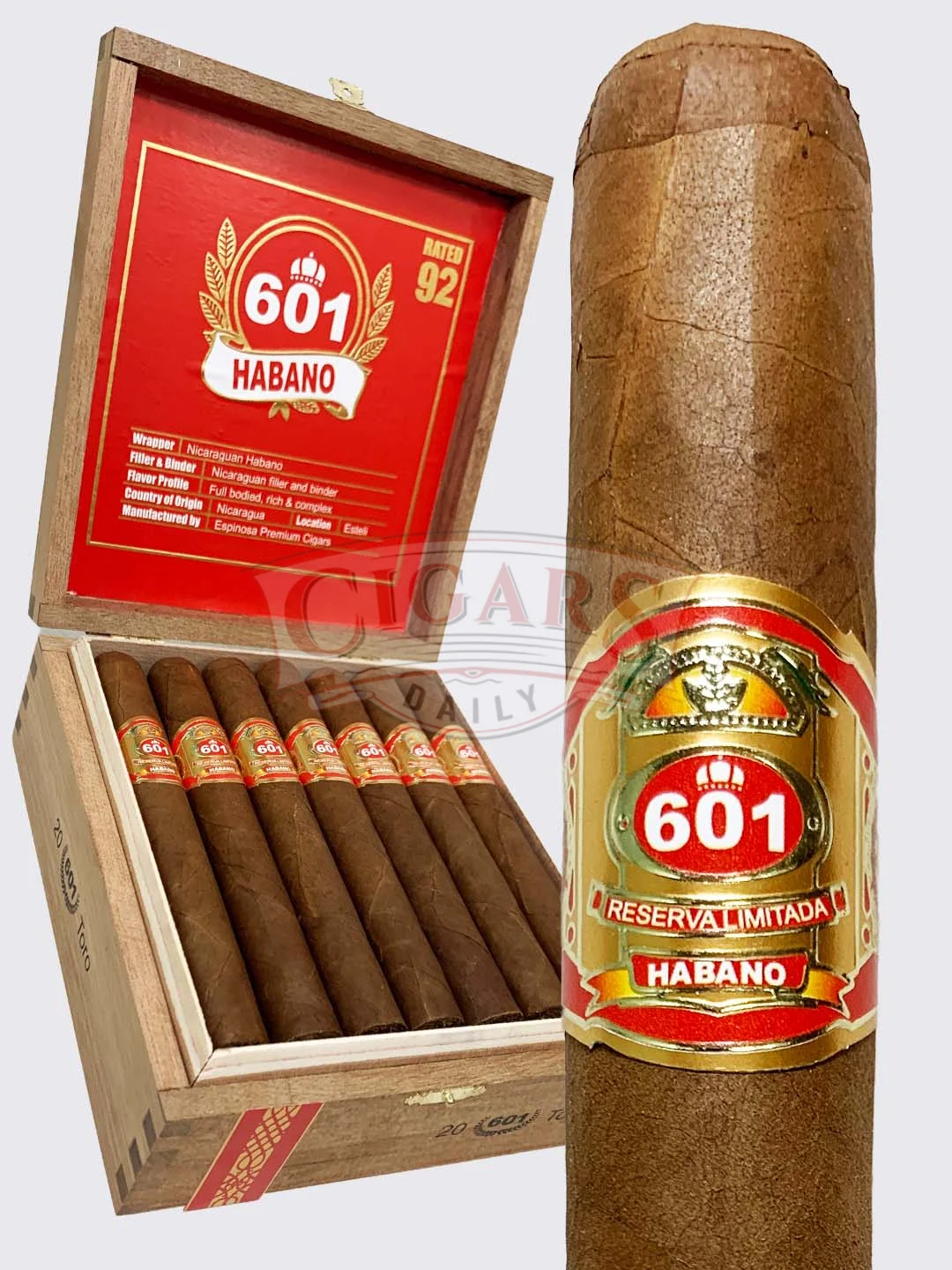 601 Red Label Habano Toro (6×50) - Cigars Daily