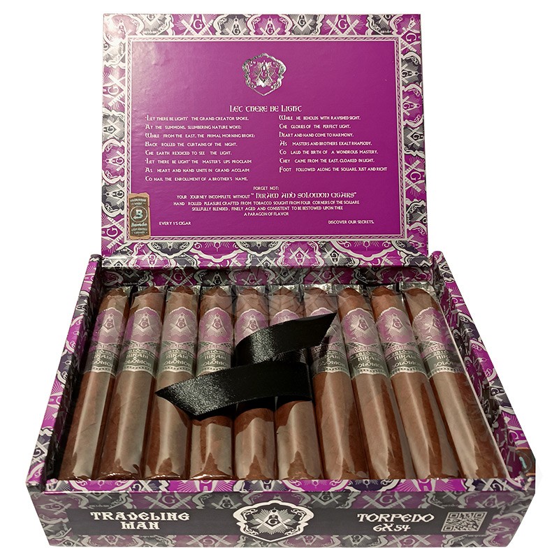 Hiram & Solomon - Travelling Man Torpedo Cigar - Box of 20 cigars or ...