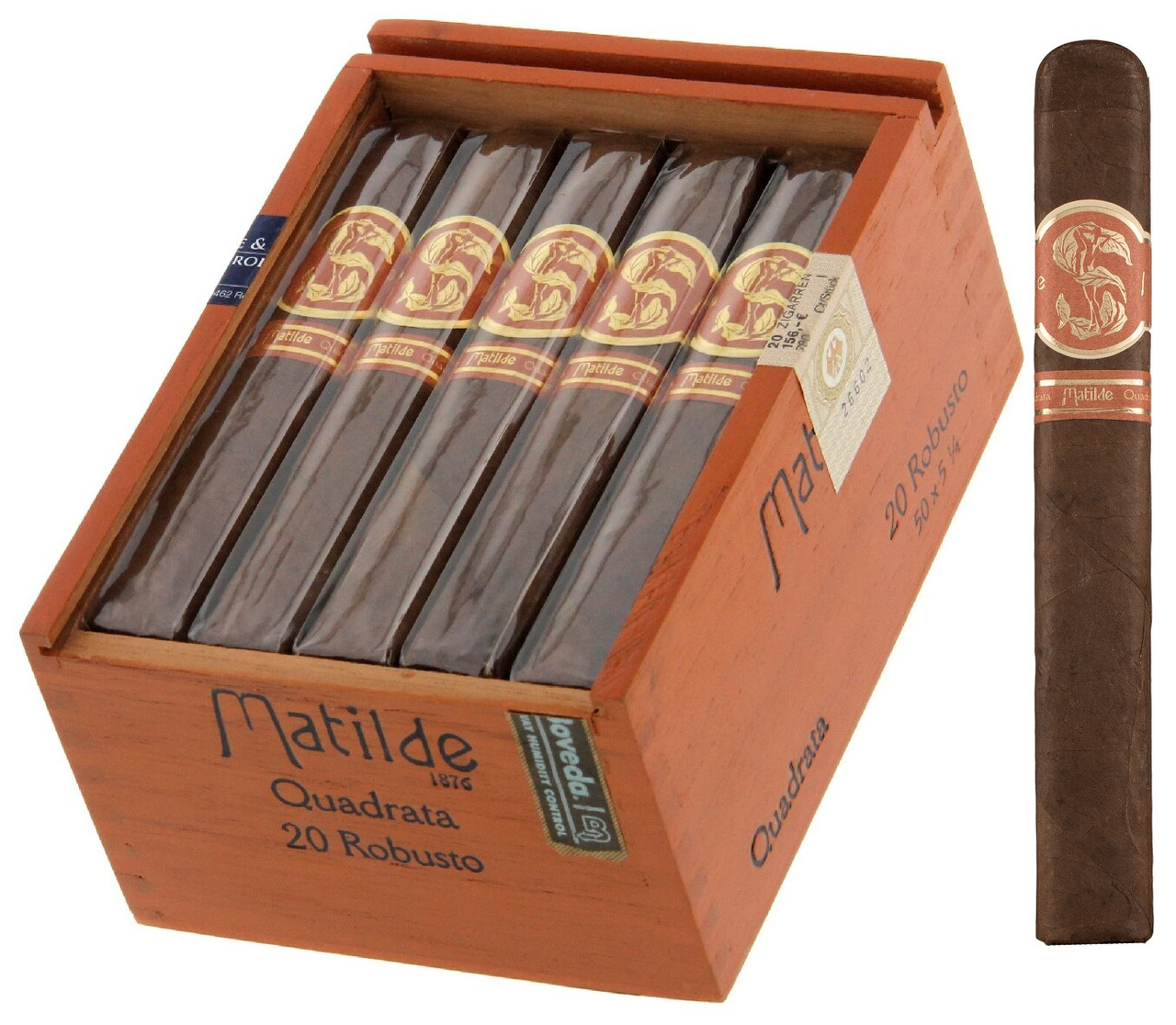 Matilde QUADRATA ROBUSTO Box of 20 Cigars- Cigars Crafters